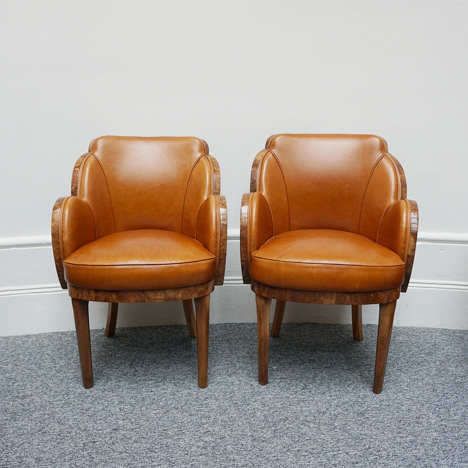A pair of Art Deco armchairs by Harry & Lou Epstein