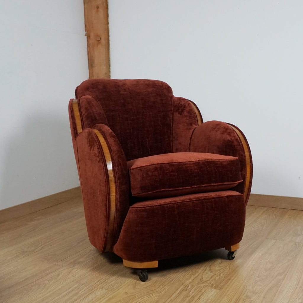 Pair of Original Art Deco Cloud Chairs - Markies Antiques Ltd 