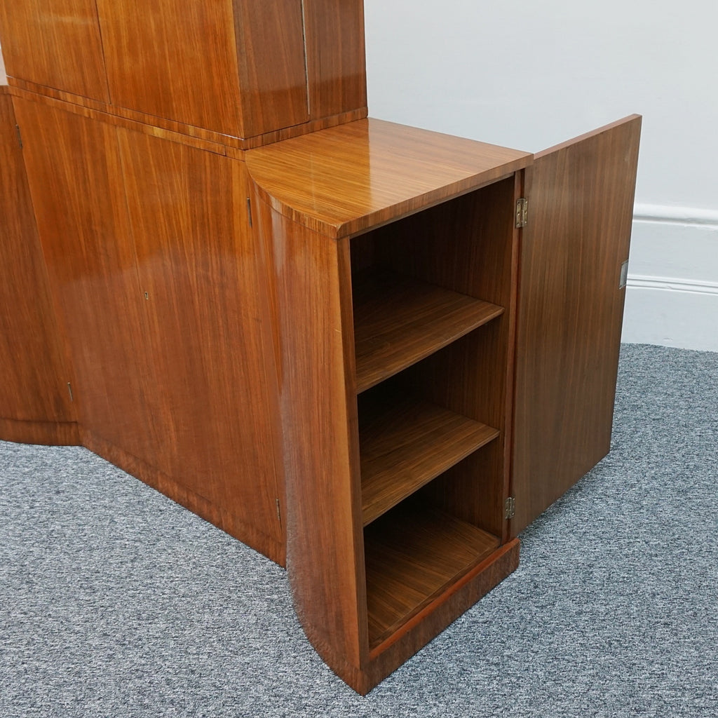 Original Art Deco Figured Walnut Cocktail / Drinks Cabinet - Jeroen Markies Art Deco
