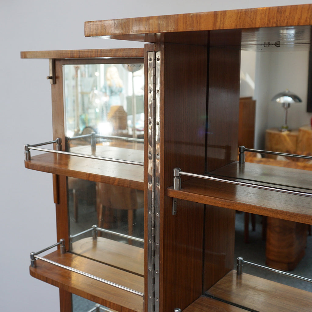Original Art Deco Figured Walnut Cocktail / Drinks Cabinet - Jeroen Markies Art Deco