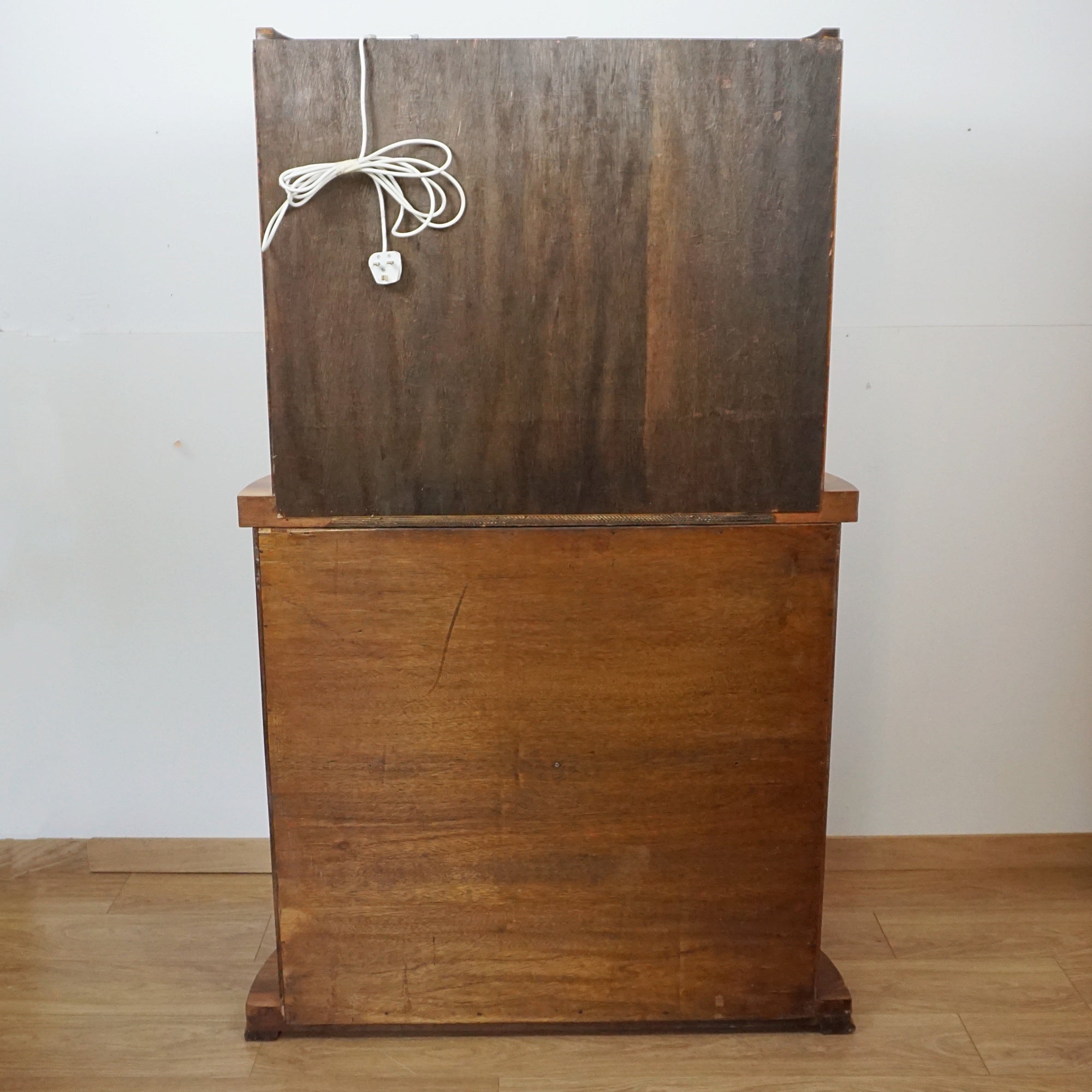 Burr Walnut Cocktail Cabinet - Original Art Deco Cocktail Bar - Markies Antiques 