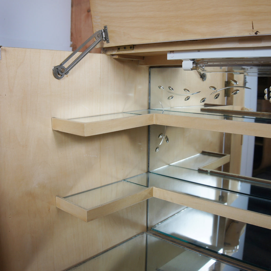 Art Deco Burr Walnut Cocktail Sidebord by Epstein Bros.