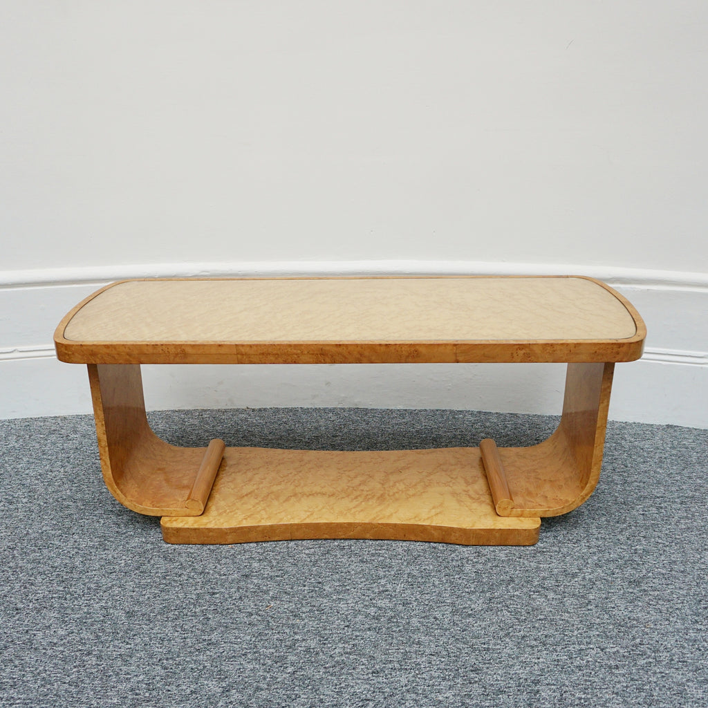 Art Deco Birdseye Maple coffee table. 1930s Coffee table. Harry & Lou Epstein - Jeroen Markies Art Deco