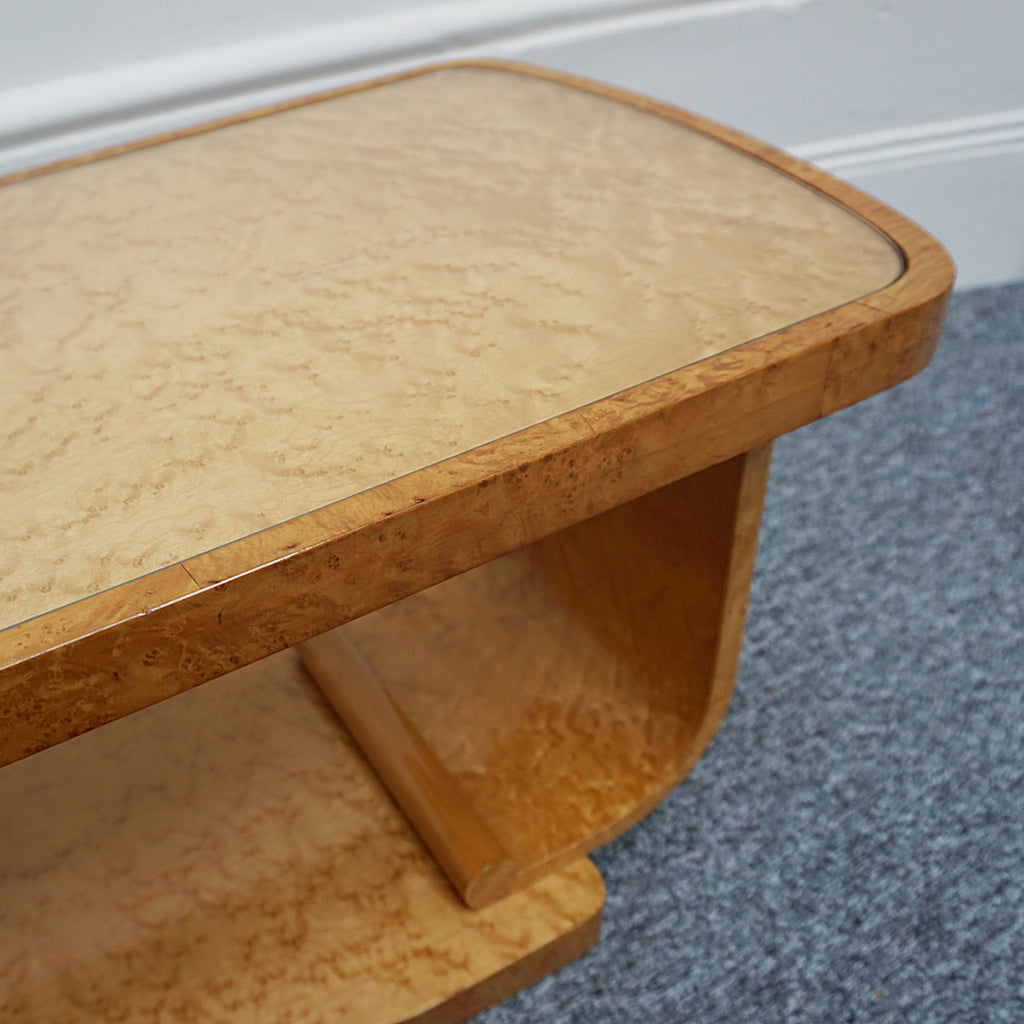 Art Deco Birdseye Maple coffee table. 1930s Coffee table. Harry & Lou Epstein - Jeroen Markies Art Deco