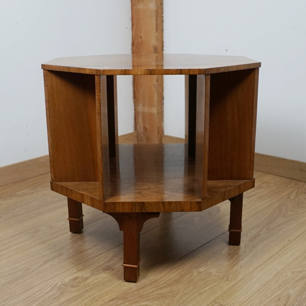 Art Deco Burr Walnut Library Table - Markies Antiques Ltd