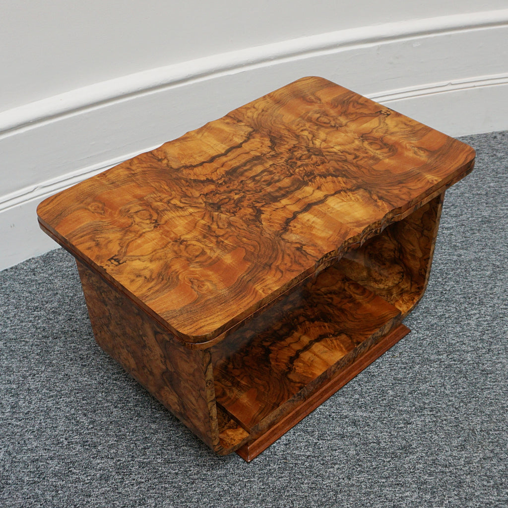 Vintage Art Deco Burr Walnut Coffee Table - Jeroen Markies Art Deco