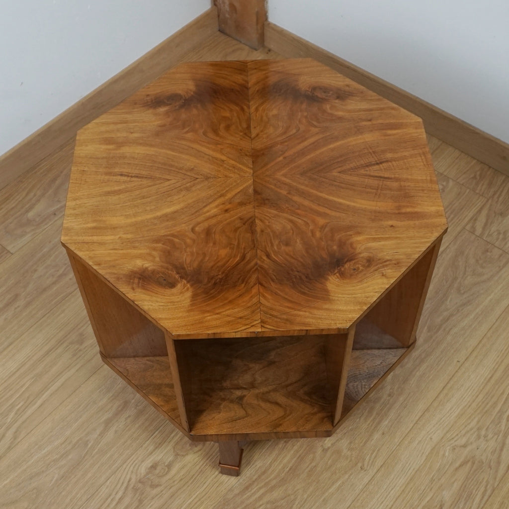 Art Deco Burr Walnut Library Table - Markies Antiques Ltd