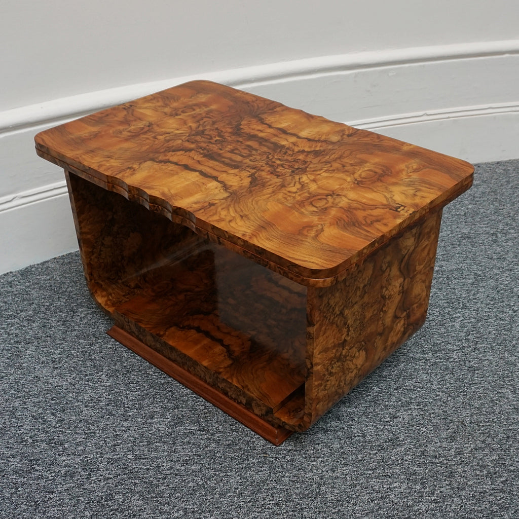 Vintage Art Deco Burr Walnut Coffee Table - Jeroen Markies Art Deco
