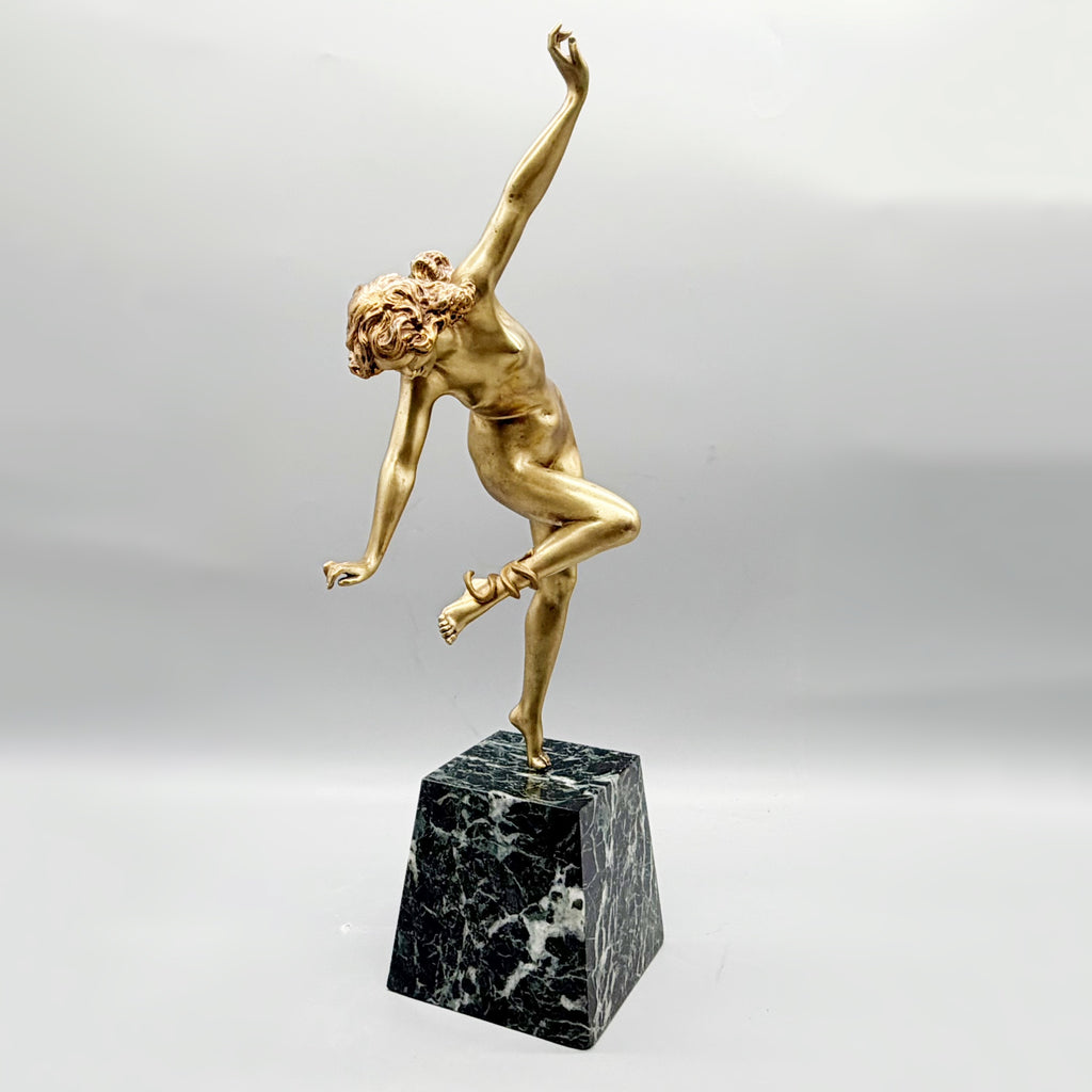 Snake Dancer Art Deco Bronze Sculpture by Colinet 1925 | Markies Antiques Ltd