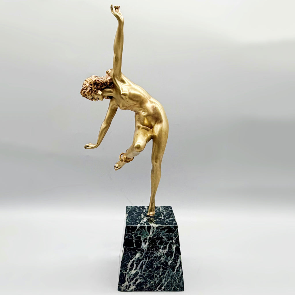 Snake Dancer Art Deco Bronze Sculpture by Colinet 1925 | Markies Antiques Ltd