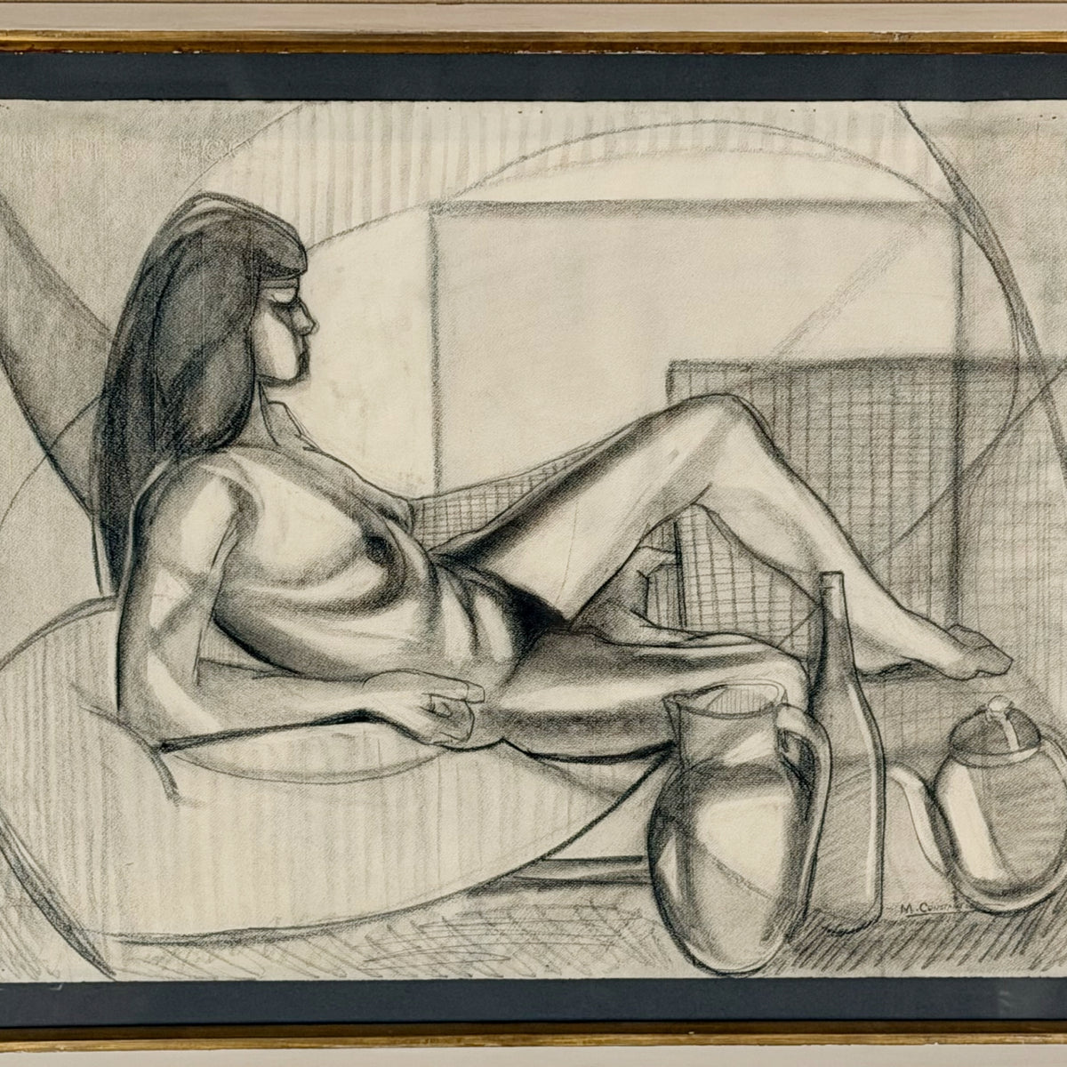 Mid-Century Cubist Figural Study by Marceau Constantin (1918-2017)
