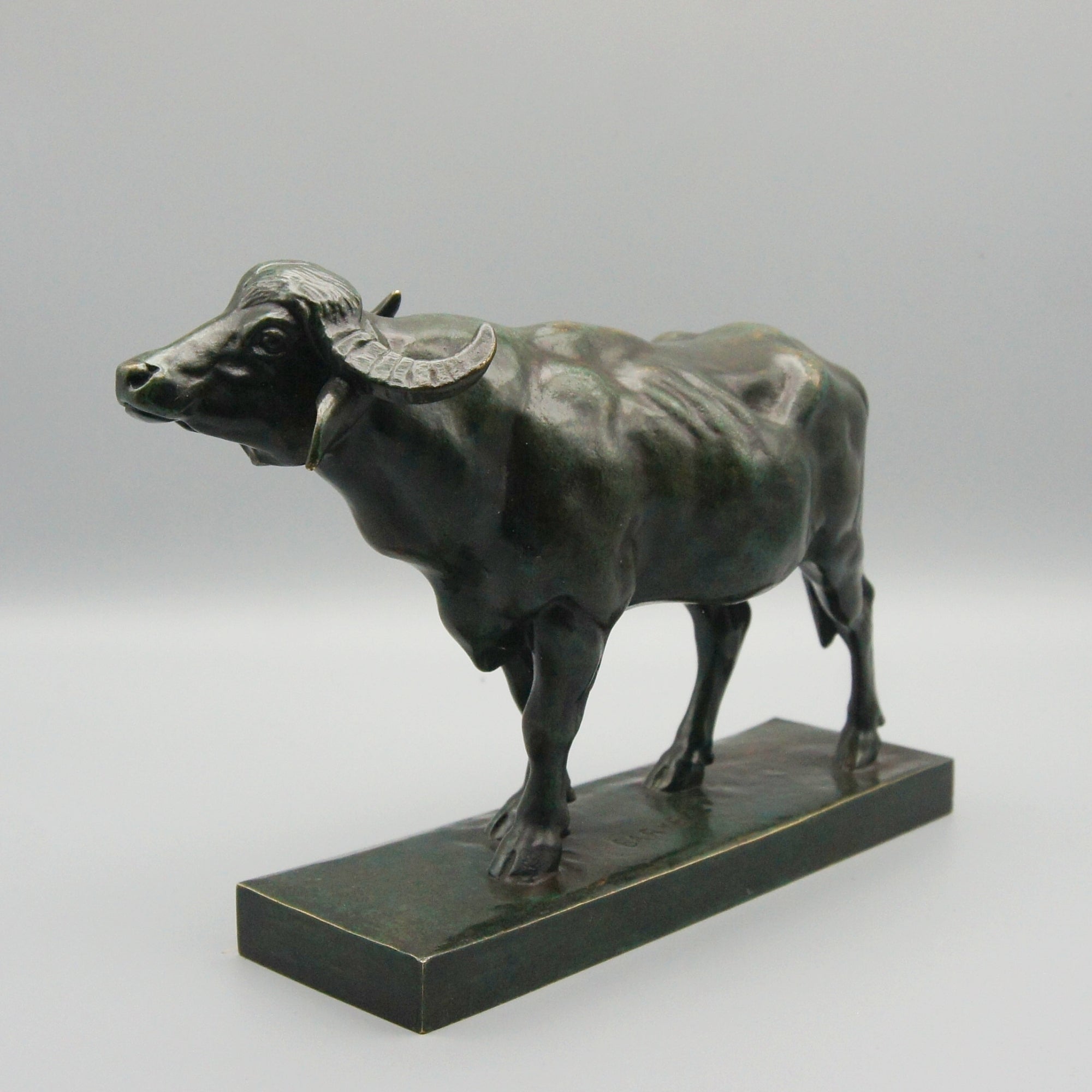 Antoine Louis Barye Water Buffalo Bronze Sculpture - Markies Antiques Ltd