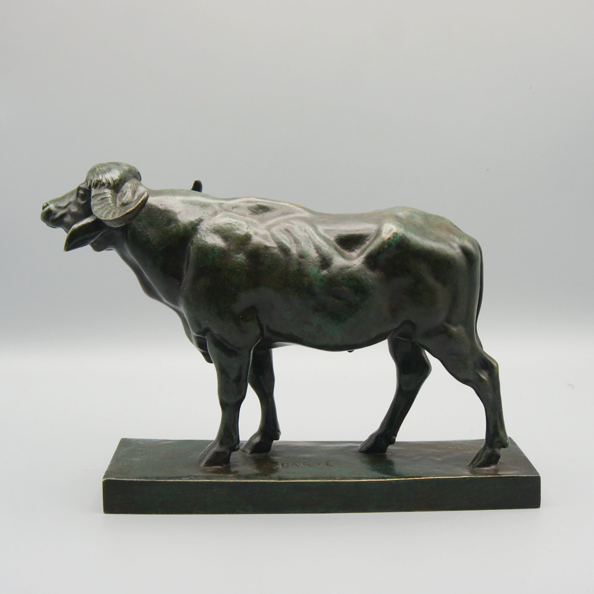 Antoine Louis Barye Water Buffalo Bronze Sculpture - Markies Antiques Ltd