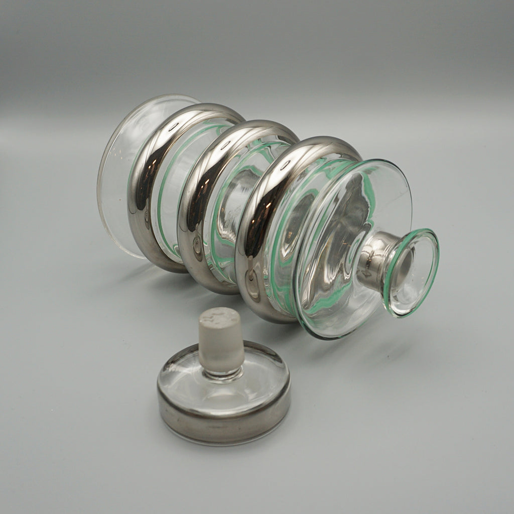 Art Deco Silver Plate and Glass Decanter Set