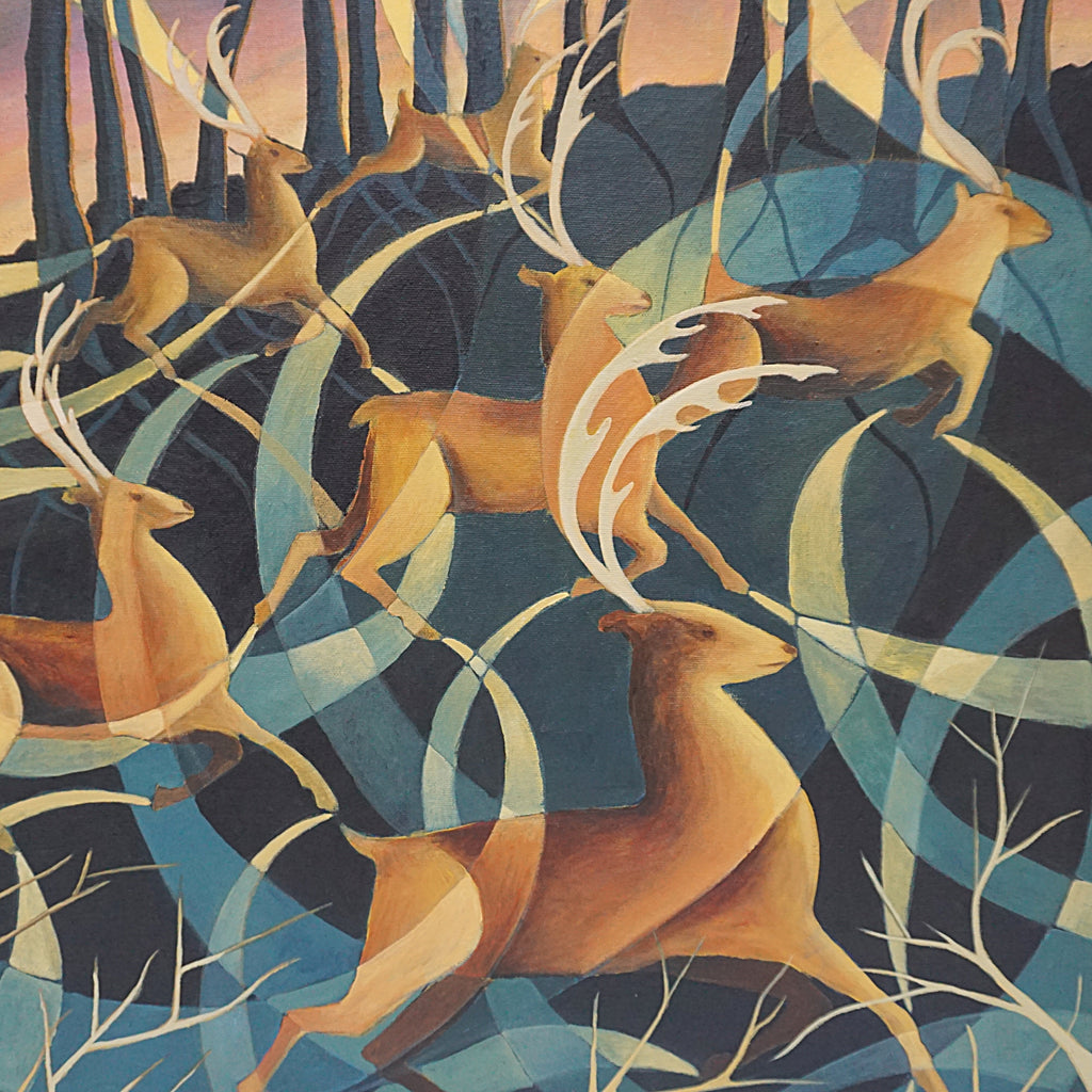 Contemporary Oil on Canvas painting by Vera Jefferson. Kent based artist. Art Deco Style Painting - Jeroen Markies Art Deco