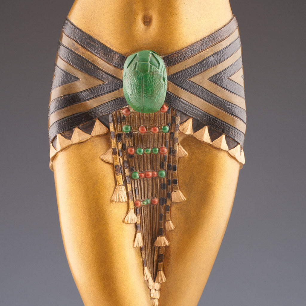 Egyptian Dancer - A cold painted bronze study by Demetre Chiparus. Jeroen Markies Art Deco