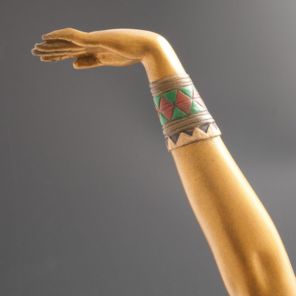 Egyptian Dancer - A cold painted bronze study by Demetre Chiparus. Jeroen Markies Art Deco