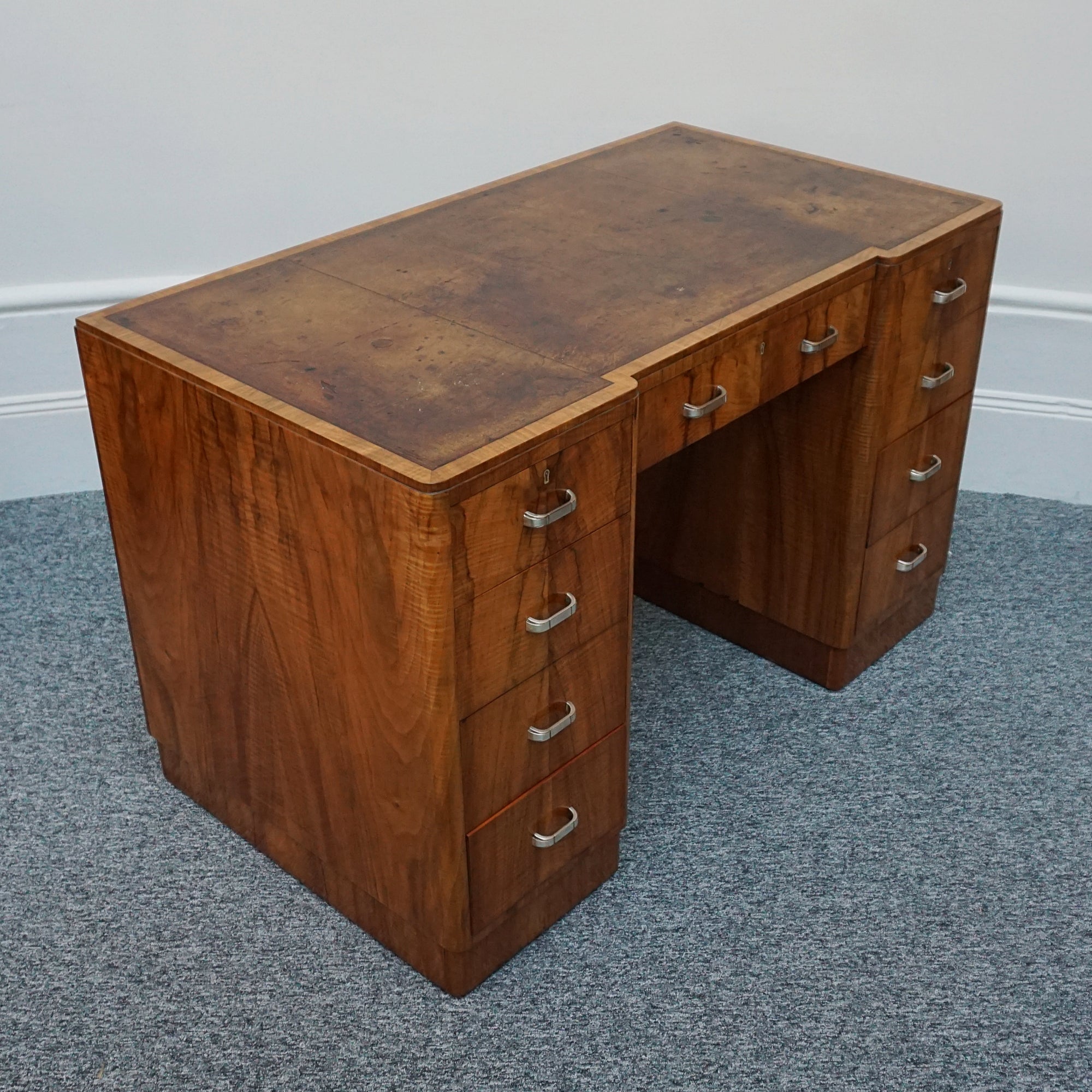 Vintage Art Deco Pedestal Writing Desk - Jeroen Markies Art Deco