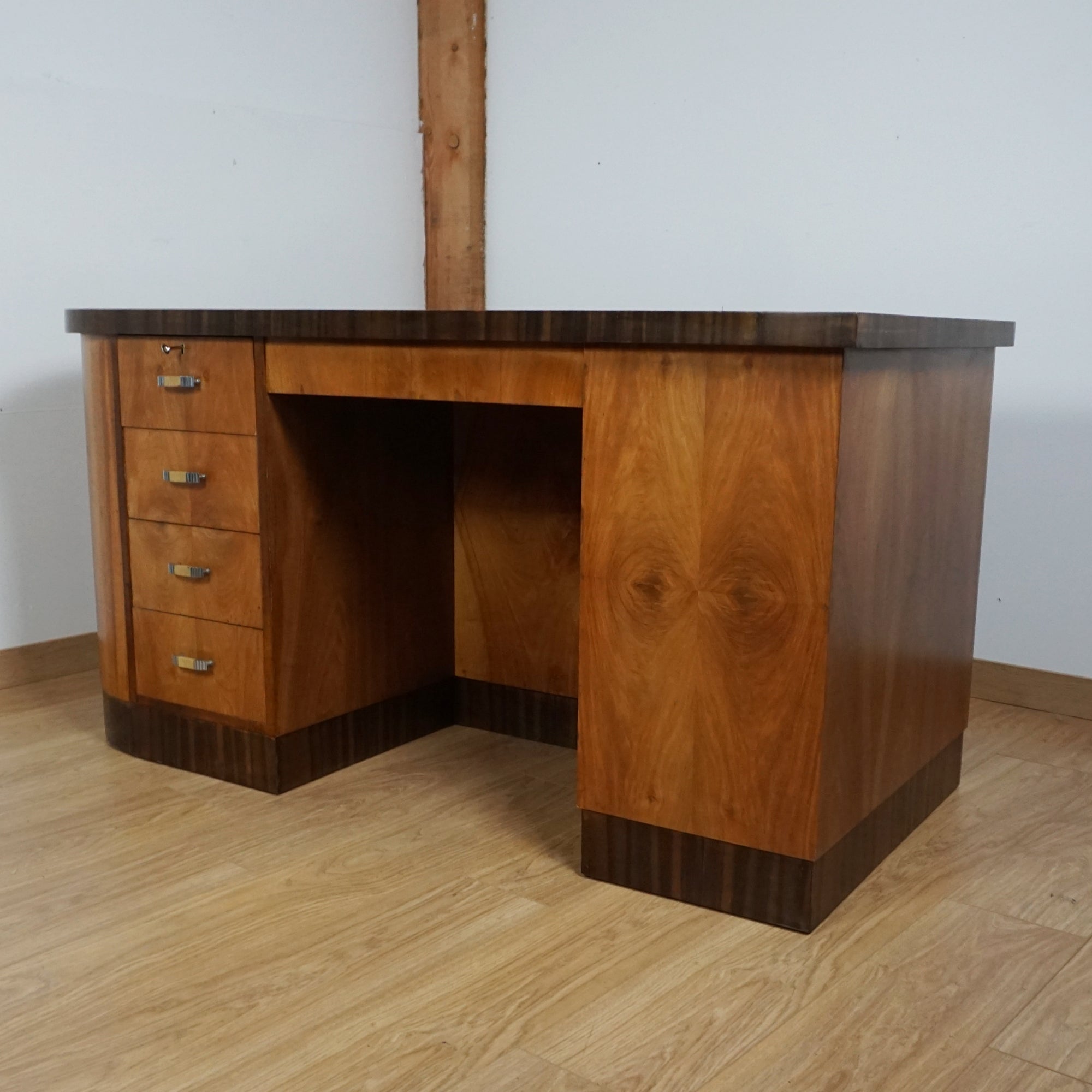 Art Deco Walnut Desk - Markies Art Deco 