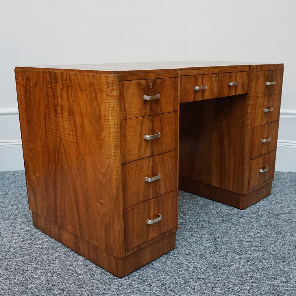 Vintage Art Deco Pedestal Writing Desk - Jeroen Markies Art Deco