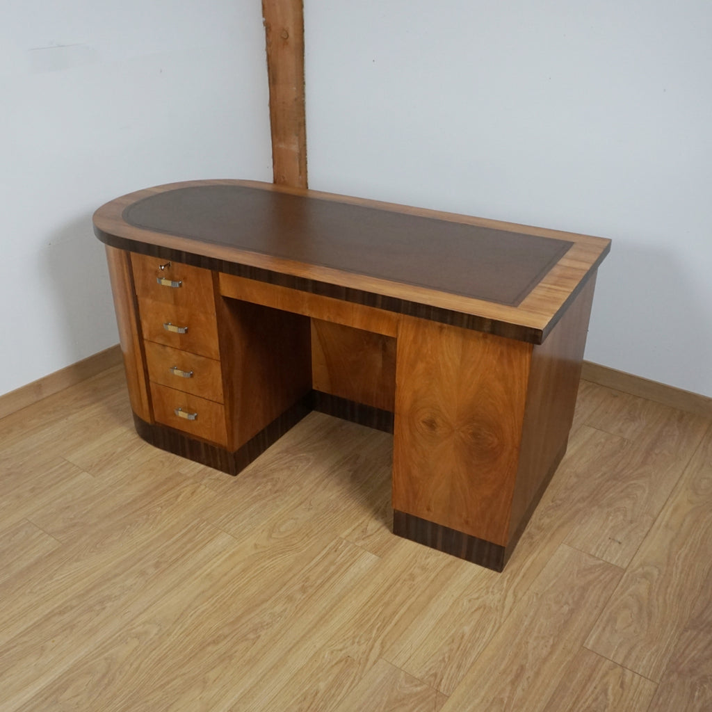 Art Deco Walnut Desk - Markies Art Deco 