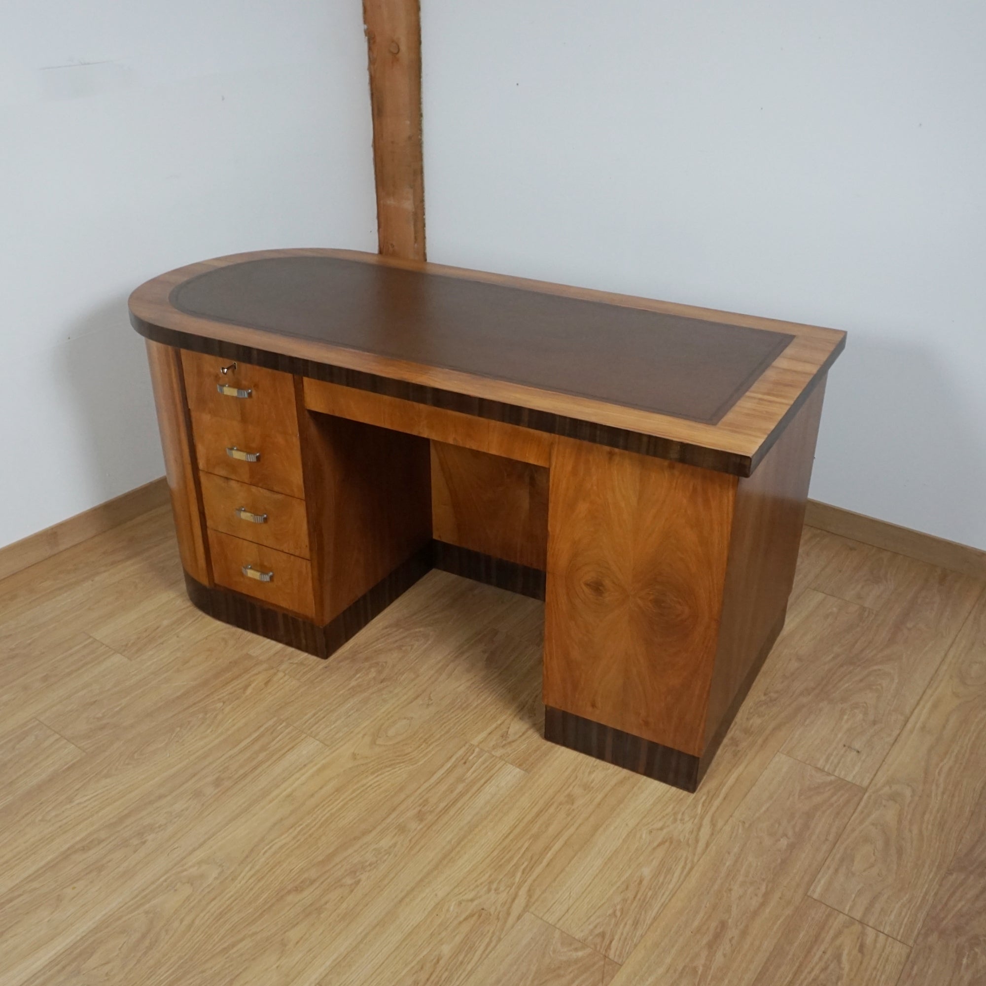 Art Deco Walnut Desk - Markies Art Deco 