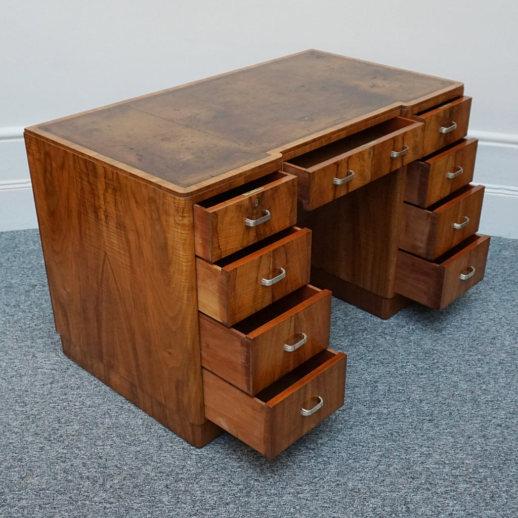 Vintage Art Deco Pedestal Writing Desk - Jeroen Markies Art Deco