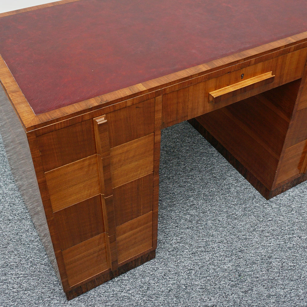 Vintage Art Deco Writing Desk by Waring.& Gillow Walnut veneered throughout - Jeroen Markies Art Deco