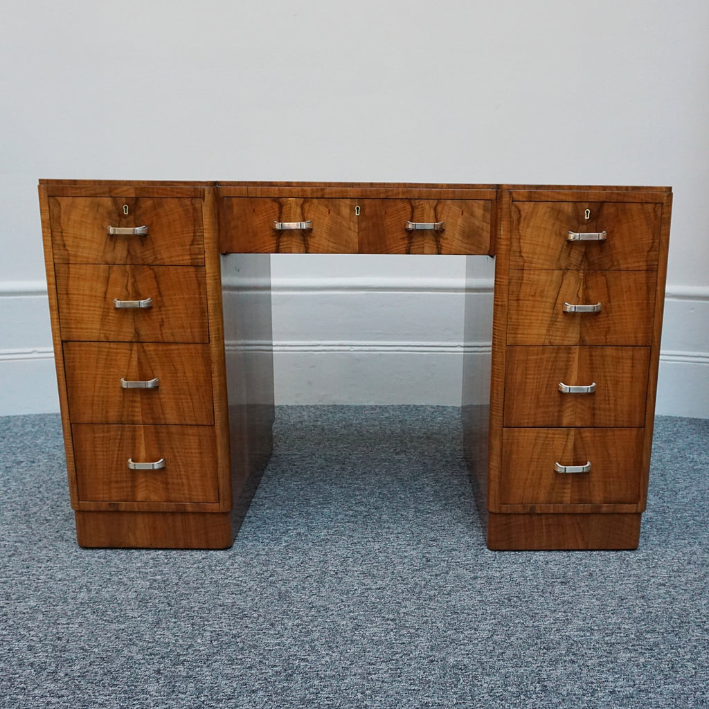 Vintage Art Deco Pedestal Writing Desk - Jeroen Markies Art Deco