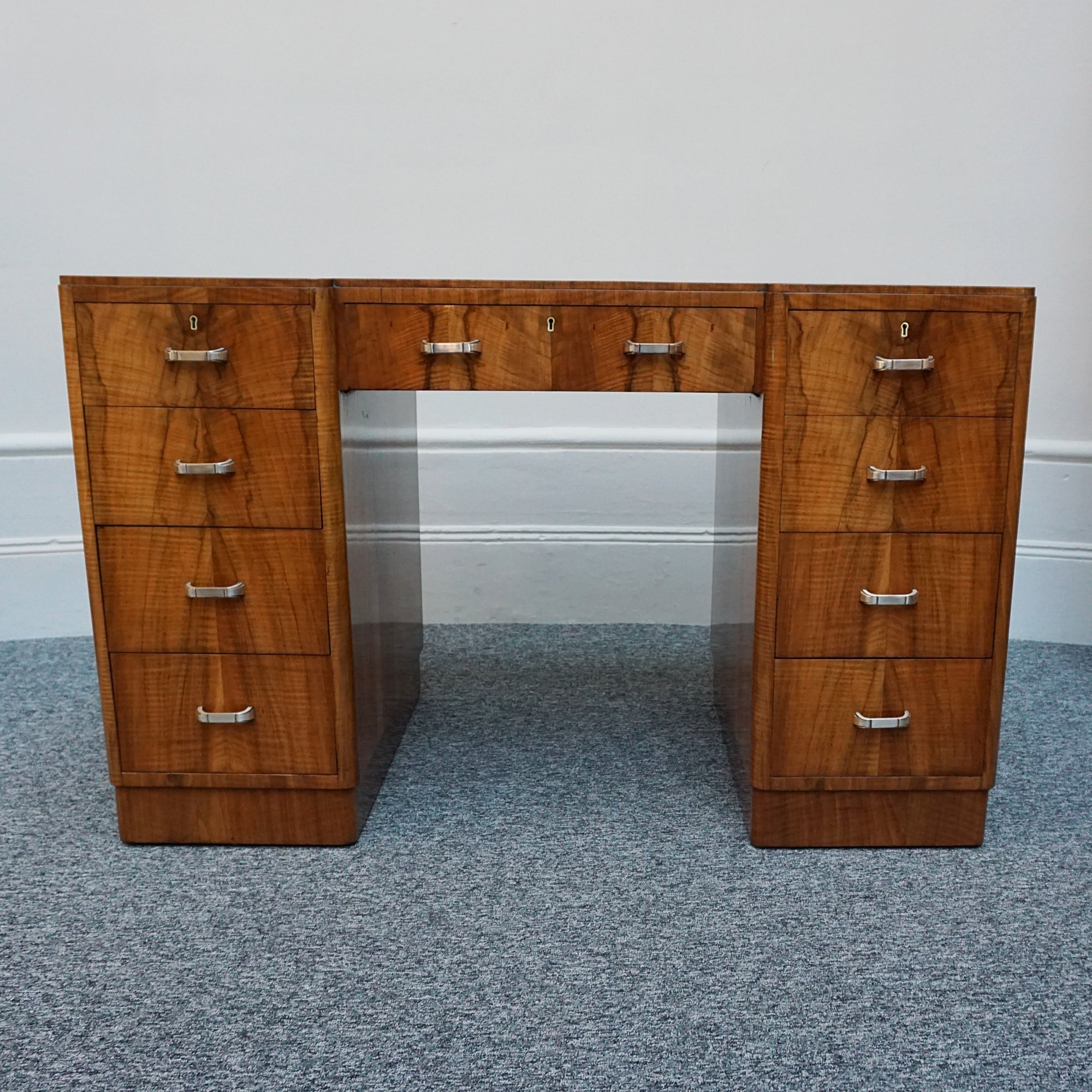 Vintage Art Deco Pedestal Writing Desk - Jeroen Markies Art Deco