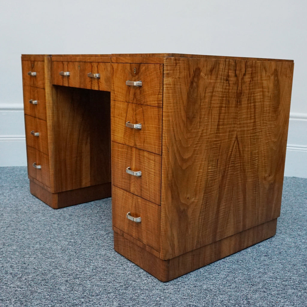 Vintage Art Deco Pedestal Writing Desk - Jeroen Markies Art Deco