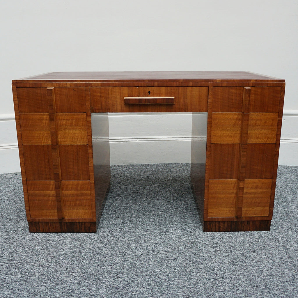 Vintage Art Deco Writing Desk by Waring.& Gillow Walnut veneered throughout - Jeroen Markies Art Deco