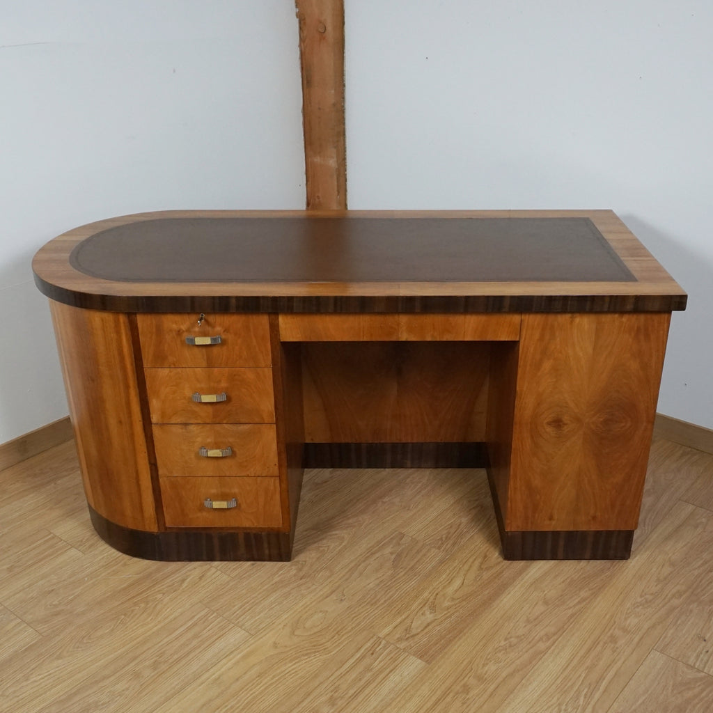 Art Deco Walnut Desk - Markies Art Deco 