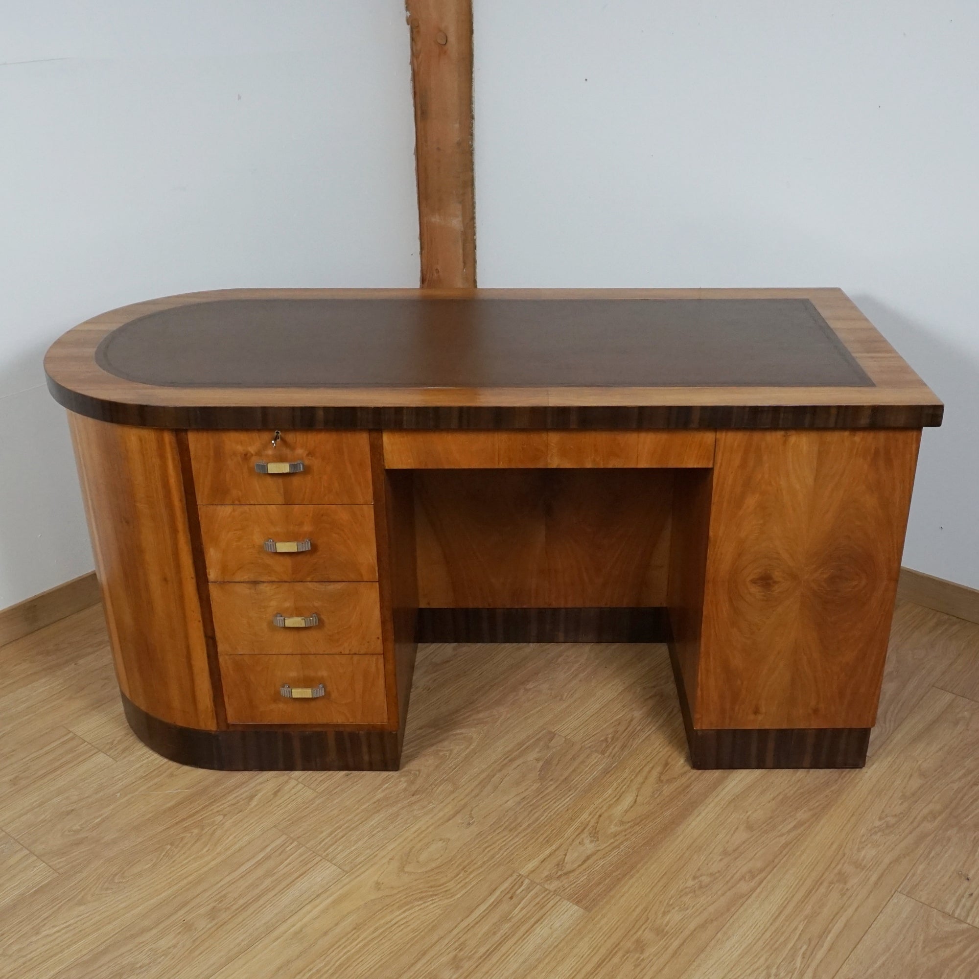 Art Deco Walnut Desk - Markies Art Deco 