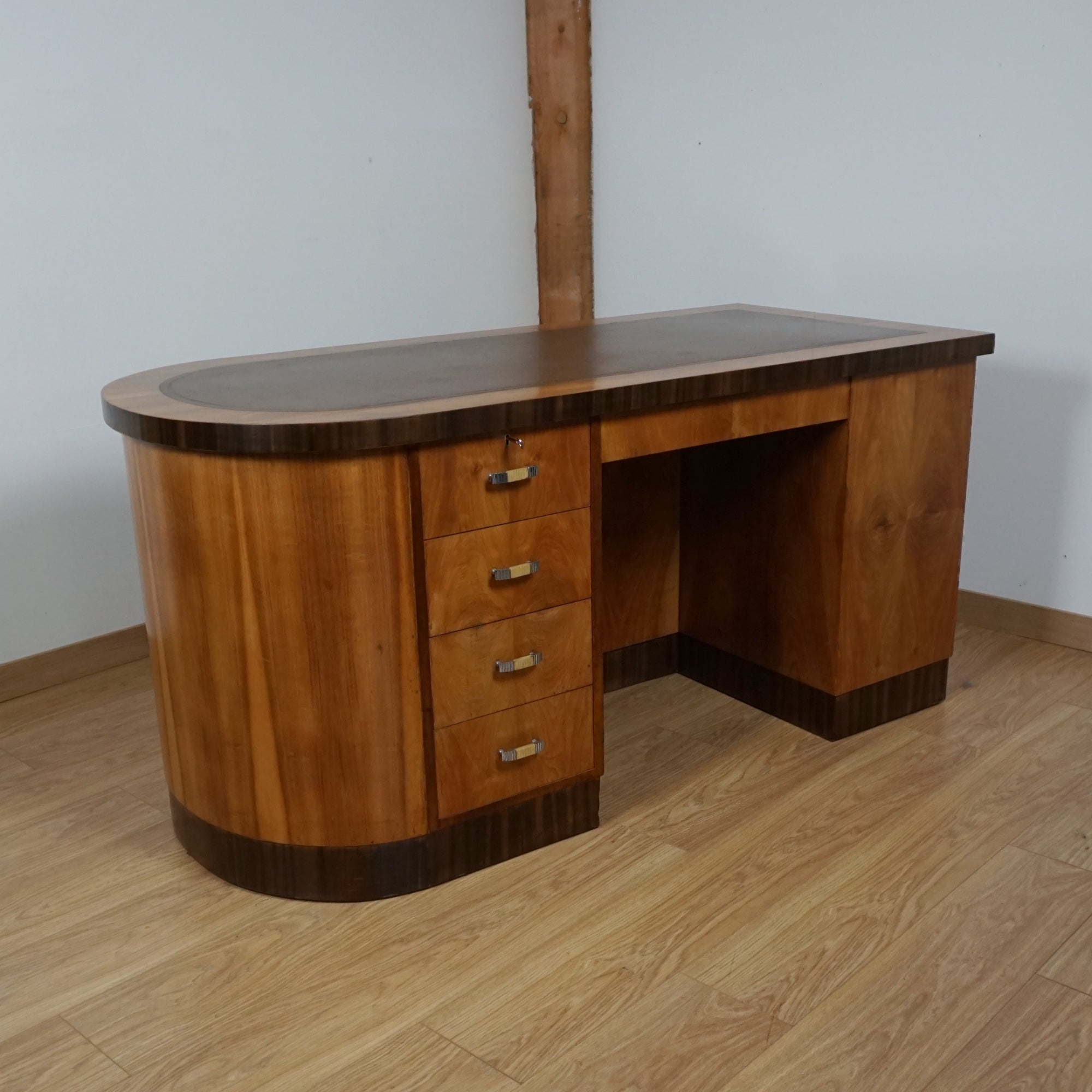 Art Deco Walnut Desk - Markies Art Deco 