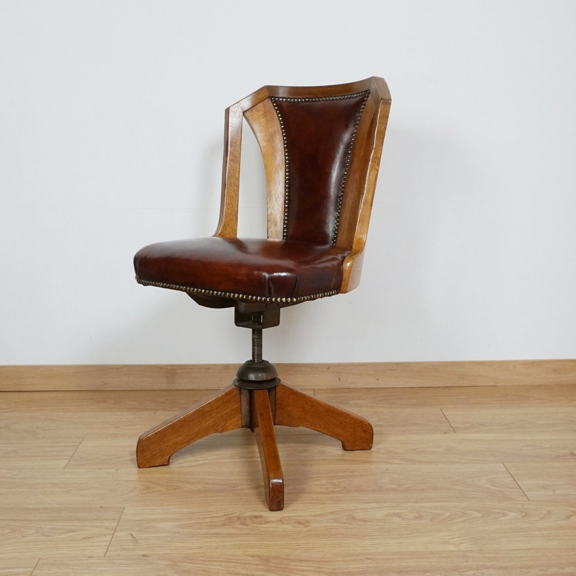 Stunning Original Art Deco Revolving Desk Chair - Markies Art Deco 