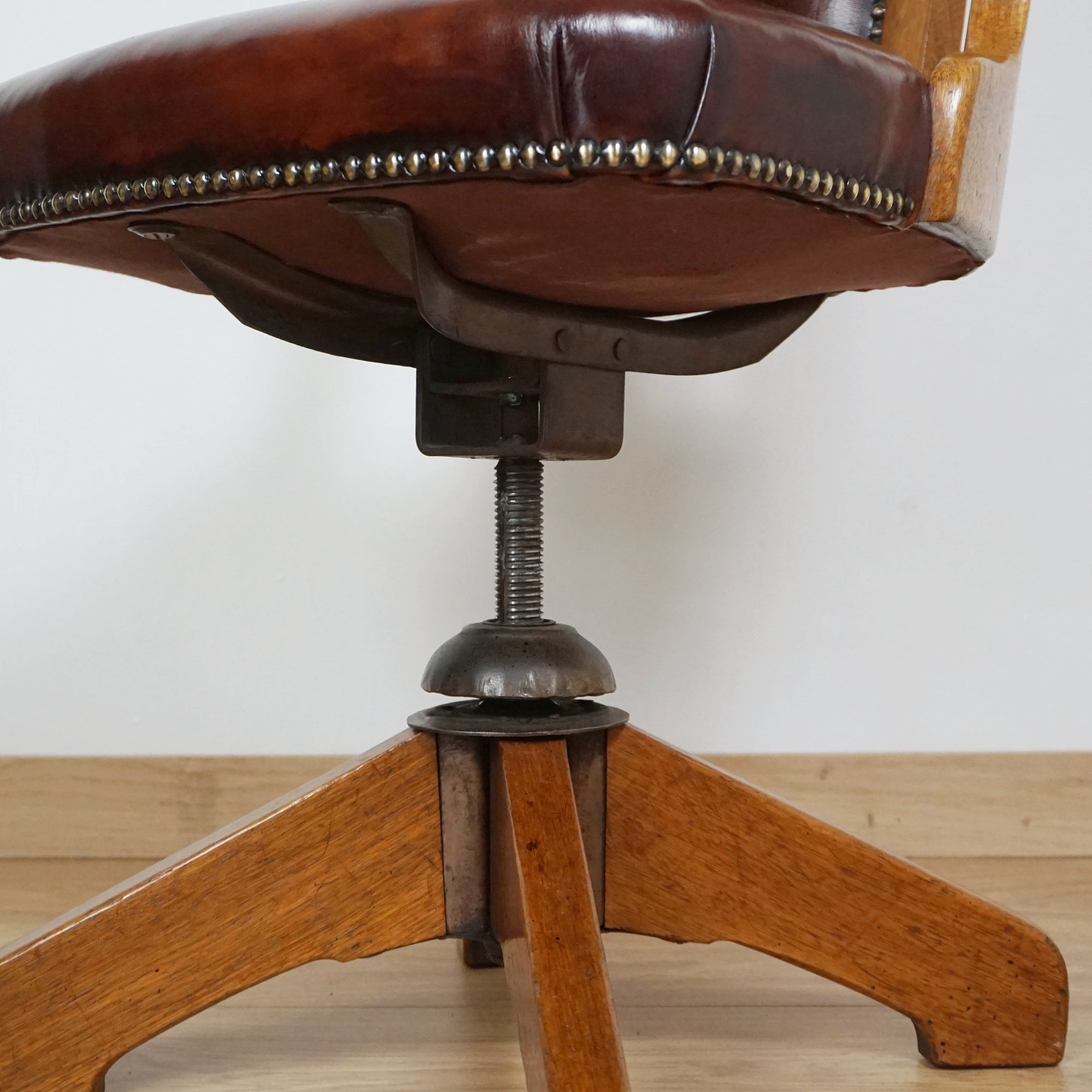 Stunning Original Art Deco Revolving Desk Chair - Markies Art Deco 