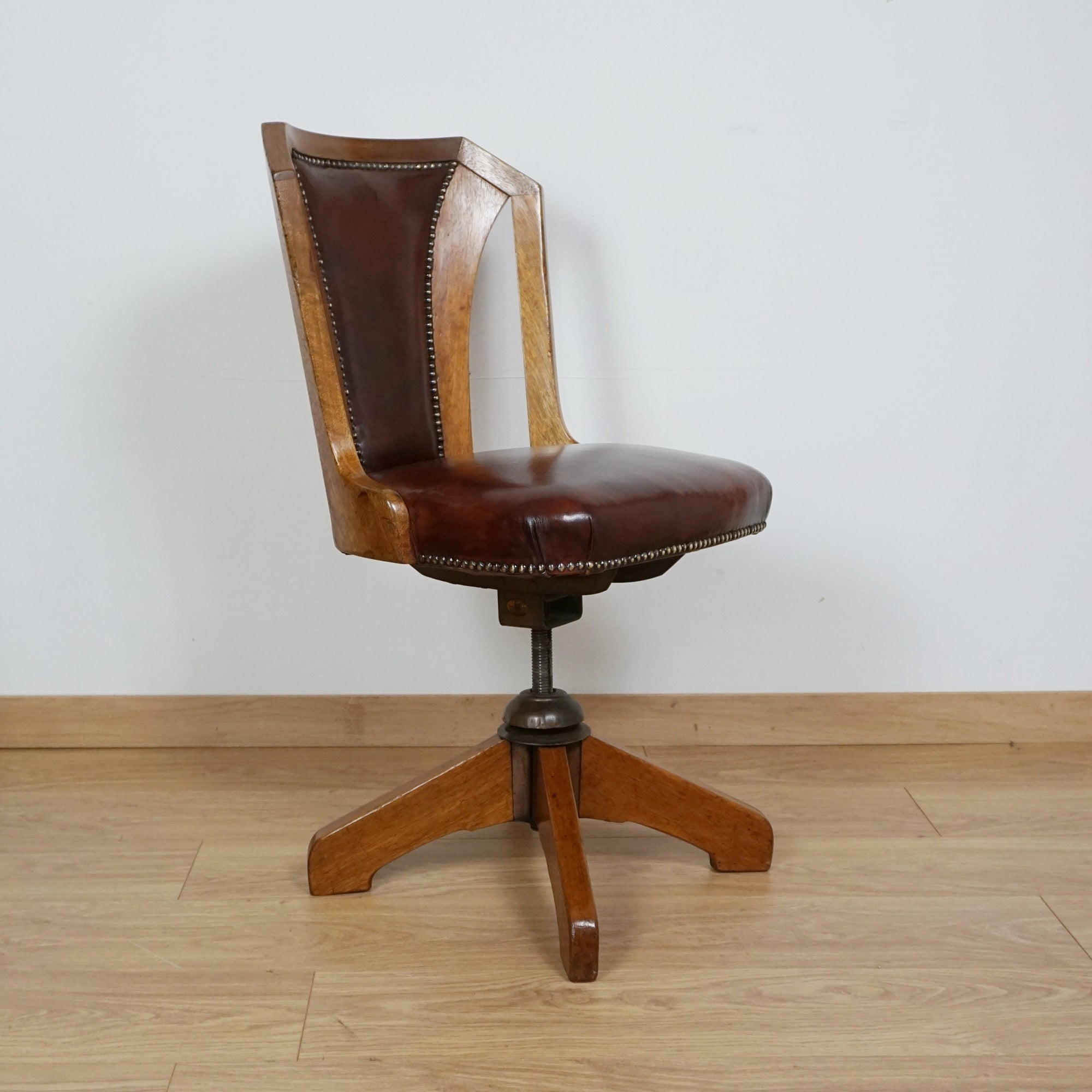 Stunning Original Art Deco Revolving Desk Chair - Markies Art Deco 