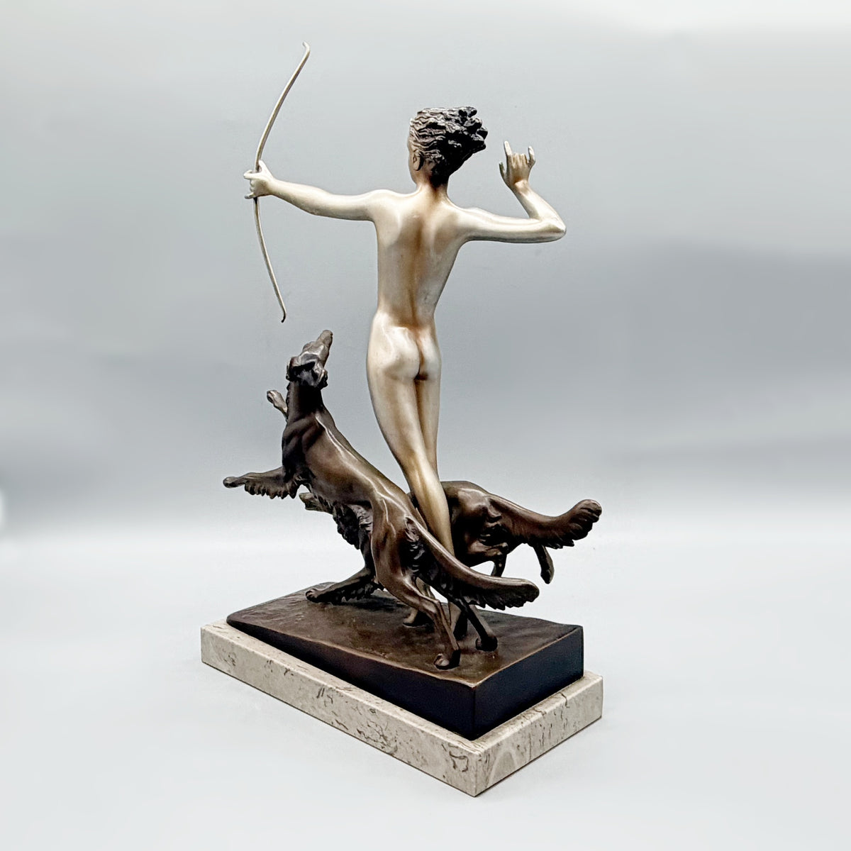 Diana the Huntress Josef Lorenzl Art Deco Bronze Sculpture - Markies Antiques Ltd