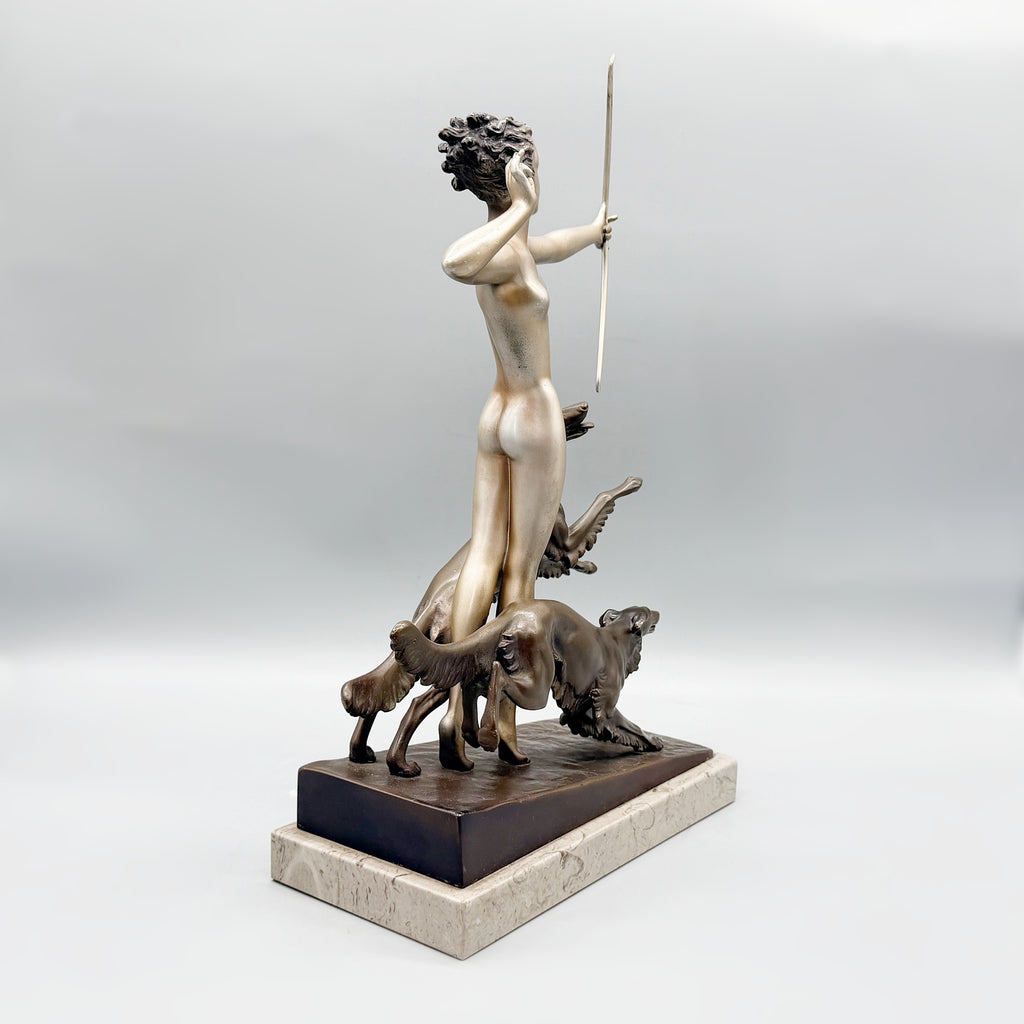 Diana the Huntress Josef Lorenzl Art Deco Bronze Sculpture - Markies Antiques Ltd