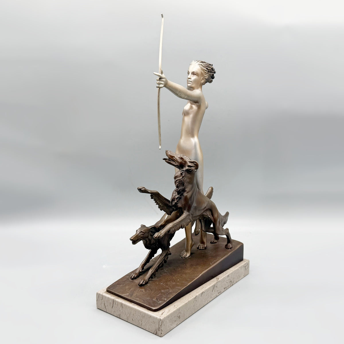 Diana the Huntress Josef Lorenzl Art Deco Bronze Sculpture - Markies Antiques Ltd