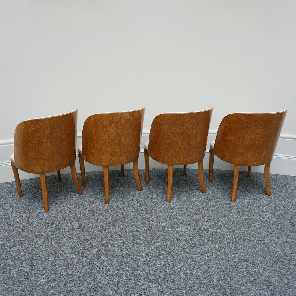 Vintage Birdseye Maple Harry & Lou Epstein Art Deco Six Seater Dining Suite - Jeroen Markies Art Deco 