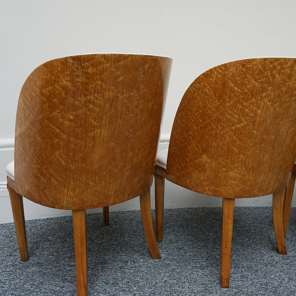 Vintage Birdseye Maple Harry & Lou Epstein Art Deco Six Seater Dining Suite - Jeroen Markies Art Deco 