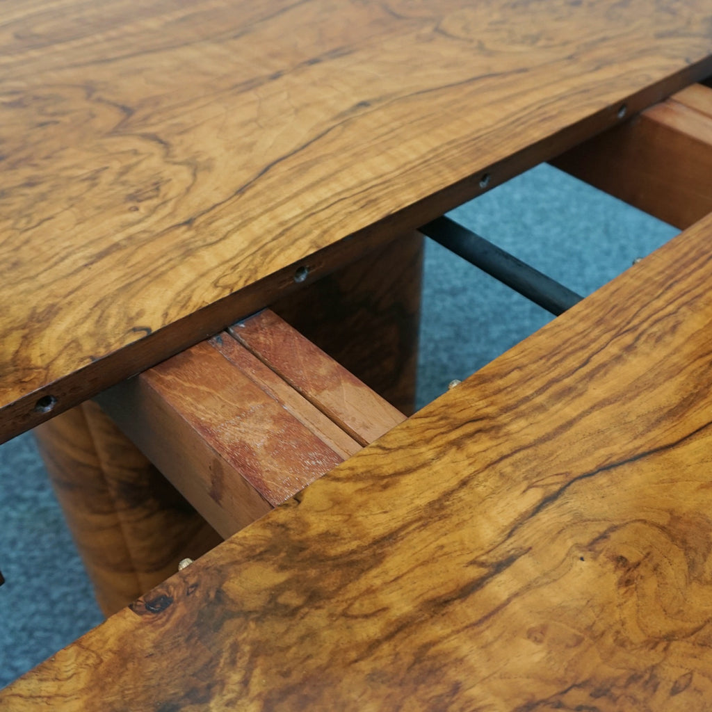Art Deco Eight Seater Extendable Dining Suite by Heal's of London, Burr Walnut - Jeroen Markies Art Deco