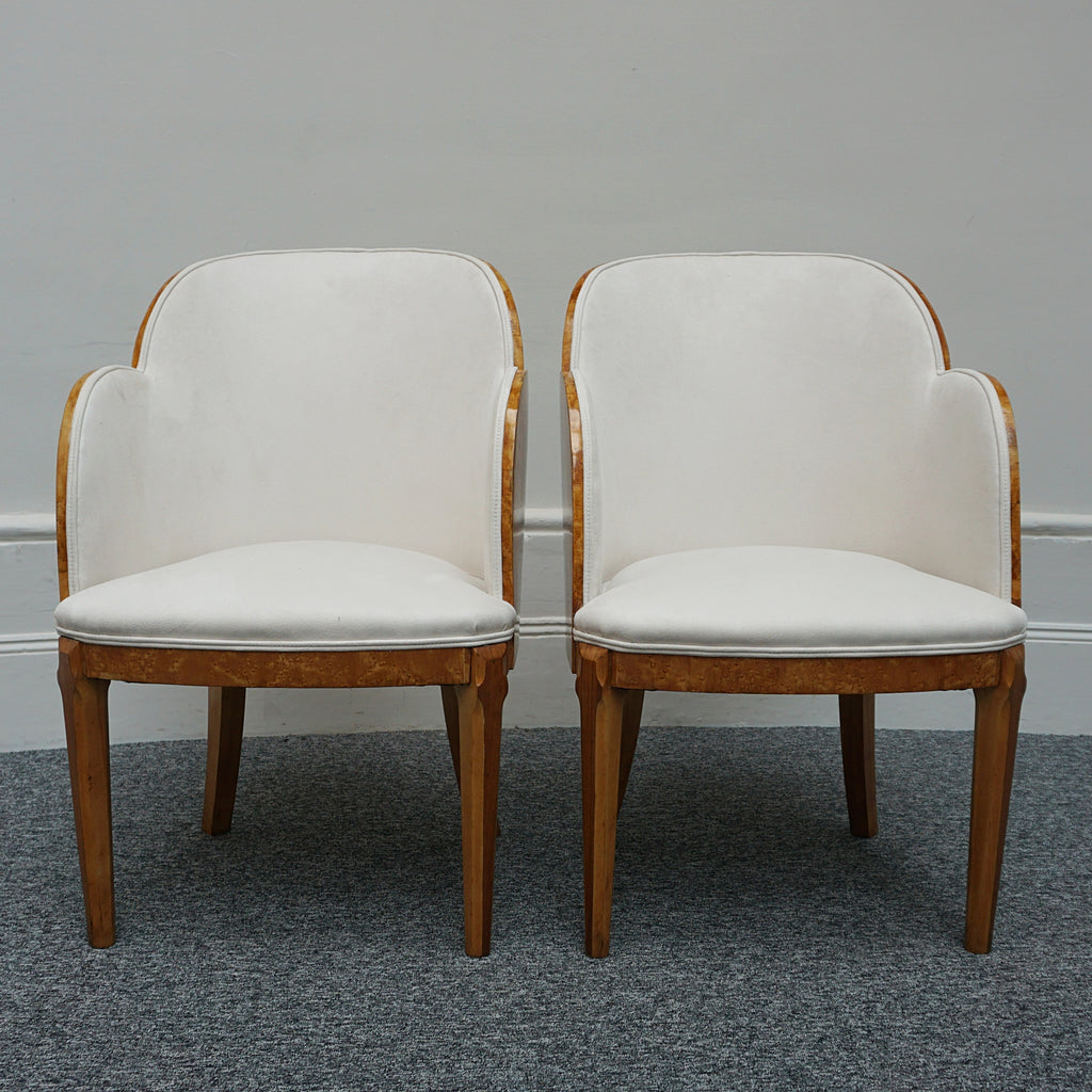 Vintage Birdseye Maple Harry & Lou Epstein Art Deco Six Seater Dining Suite - Jeroen Markies Art Deco 