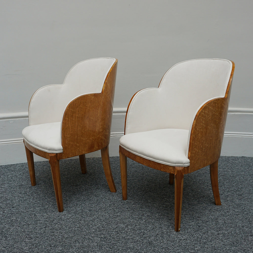 Vintage Birdseye Maple Harry & Lou Epstein Art Deco Six Seater Dining Suite - Jeroen Markies Art Deco 