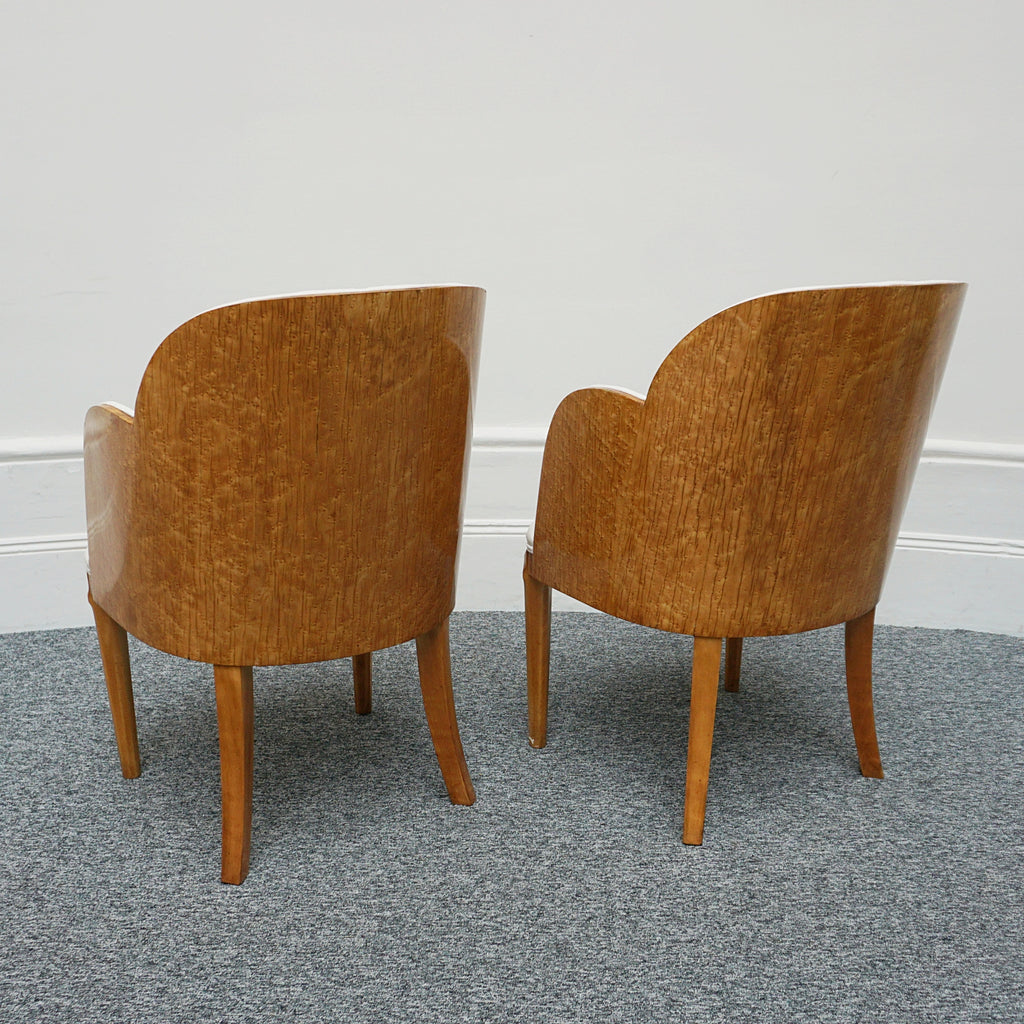 Vintage Birdseye Maple Harry & Lou Epstein Art Deco Six Seater Dining Suite - Jeroen Markies Art Deco 