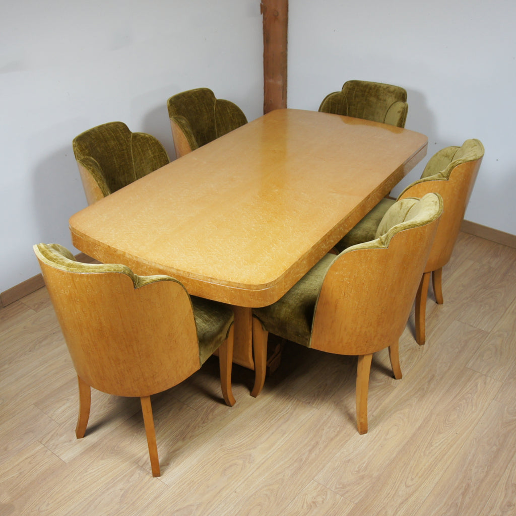 Art Deco Six-Seater Dining Suite by Harry & Lou Epstein
