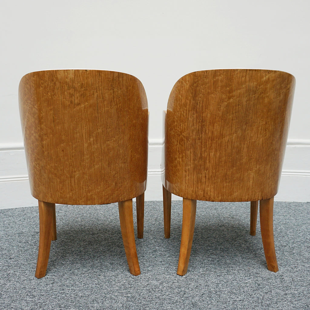 Vintage Birdseye Maple Harry & Lou Epstein Art Deco Six Seater Dining Suite - Jeroen Markies Art Deco 