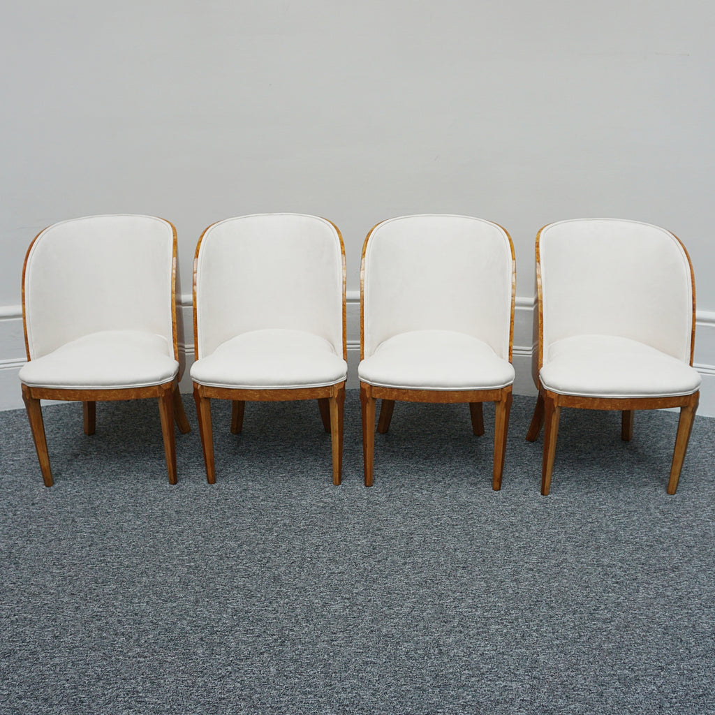 Vintage Birdseye Maple Harry & Lou Epstein Art Deco Six Seater Dining Suite - Jeroen Markies Art Deco 